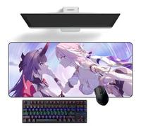 ZEKYGPP Tapis de souris Anime Honkai Impact 3rd Raiden Mei Anime Tapis de bureau Grand tapis de souris Tapis de souris en caoutchouc