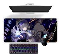 ZEKYGPP Tapis de souris Anime Honkai : Star Rail Silver Wolf Anime Tapis de bureau Tapis de clavier Grand tapis de souris Tapis de souris en caoutchouc, 300 mm x 700 mm x 3 mm