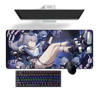 ZEKYGPP Tapis de souris Anime Honkai : Star Rail Silver Wolf Anime Tapis de souris Tapis de souris Tapis de bureau Grand tapis de souris, 300 mm x 700 mm x 3 mm