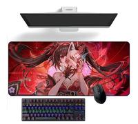 ZEKYGPP Tapis de souris Anime Honkai : Star Rail Sparkle Anime Tapis de bureau Tapis de clavier Grand tapis de souris Tapis de souris en caoutchouc, 300 mm x 700 mm x 3 mm