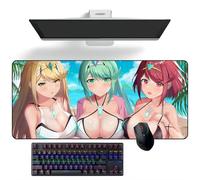 ZEKYGPP Tapis de souris Anime Xenoblade Chronicles Anime Tapis de souris Tapis de souris Tapis de bureau Tapis de clavier Grand tapis de souris, 300 mm x 700 mm x 3 mm