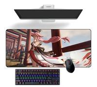 ZEKYGPP Yae Miko Anime Tapis de souris en caoutchouc pour clavier 300 x 700 x 3 mm