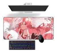 ZEKYGPP Yae Miko Anime Tapis de souris en caoutchouc pour clavier 300 x 700 x 3 mm
