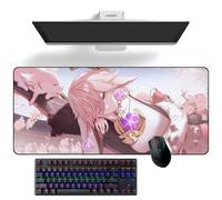 ZEKYGPP Yae Miko Anime Tapis de souris en caoutchouc pour clavier 400 x 900 x 3 mm