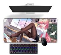 ZEKYGPP Yae Miko Anime Tapis de souris en caoutchouc pour clavier 400 x 900 x 3 mm