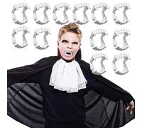 ZELAITE Lot de 12 dents de vampire d'Halloween - Loup-garou - Faux dents de zombie - Pour enfants - Pour adultes - Costume d'Halloween - Maquillage d'Halloween - Loups-garous - Mors (A)