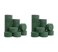 Zelausica Lot de 40 mousse florale ronde, fournitures pour compositions florales dans les blocs de polystyrène de fleuriste humide pour projets artisanaux, décorations de fête