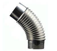 Zelbuck Coude De Tuyau De Poêle 1 Pièce, Coude De Four À 45 Degrés, Conduit De Cheminée en Acier Inoxydable for Camping en Plein Air, Accessoires De Poêle À Bois, Tuyau(60mm)