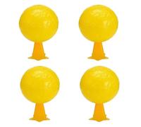 Zelbuck Lot de 4 Pièges Fruit Fly Trap, Boule Collante Mouche, Cuisine Boule Anti Mouche, Intérieur Anti Moucheron pour Mouche des Fruits, Syrphe, Moucheron