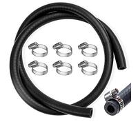 Zelbuck Tuyau D'essence Kit 1 Mètre Ø 10mm Conduite de Carburant avec 6 Pièces Colliers de Serrage Tuyau de Carburant Durite Essence pour Moteur Voiture Moto Tracteur Petits Moteurs