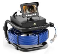 ZELCAN Camera Endoscopique avec 4,3" LCD Écran et 12 LED Lumières, Caméra d’Inspection Canalisation Étanche IP68 avec Câble 30m, Caméra d’Égout Endoscope