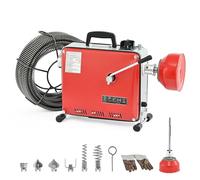 ZELCAN Machine de Nettoyage de Tube Électrique 400W Pour Tubes de Ø30-100mm, Nettoyeur de Vidange 400 tr/min, Nettoyant de Tuyau avec Axe de Nettoyage de Tube, Outils de Nettoyage