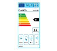 Zelda Hotte aspirante 60cm + 2 filtres recyclage d'air 620 m³/h gris B