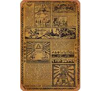 Zelda Story of The Hero Time Legend Mythology Timeline Panneaux d’étain Vintage Affiche de métal rétro Plaque de Panneau Mur Art décor 8×12 Pouces