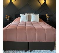 Zelesta Easybed Couette 4 Saisons - Couette sans Housse - Literie pour l'hiver et l'été Chaude Duvet - Couette Lavable sans Housse (Brun Chocolat & Moka, 160x220cm)