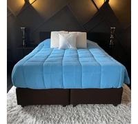 Zelesta Easybed Couette 4 Saisons - Couette sans Housse - Literie pour l'hiver et l'été Chaude Duvet - Couette Lavable sans Housse (Bleu & Bleu Azur, 240x220cm)