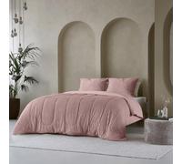 Zelesta Groovebed Couette - Lavable - Sans housse de couette - Chaude pour 4 saisons - Fluffy (rose crépuscule, 240 x 200 cm)