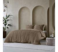 Zelesta Groovebed Couette Teddy Sans Housse - Linge de Lit Moelleux et Hypoallergénique - Lavable (Taupe, 240x200 cm)