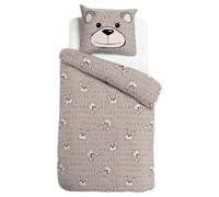 Zelesta Kiddybed 140x200 Literie pour Enfants 4 Saisons - Housse de Couette et Couette d'Hiver et d'Été - Lavable sans Housse - Motifs Happy Bear