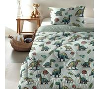 Zelesta Kiddybed - Parure de lit pour enfant - 135 x 200 cm - 4 saisons - Couverture d'hiver et d'été - Lavable - Sans housse - Couette pour enfant avec motif dinosaure