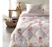 Zelesta Kiddybed - Parure de lit pour enfant - 135 x 200 cm - 4 saisons - Couverture d'hiver et d'été - Lavable - Sans housse - Couette pour enfant avec motif de princesse