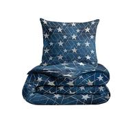 Zelesta Kiddybed - Parure de lit pour enfant - 135 x 200 cm - 4 saisons - Couverture d'hiver et d'été - Lavable - Sans housse - Couette pour enfant avec motif (étoiles argentées)