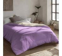 Zelesta Royalbed Couette 4 Saisons Sans Housse - Linge de Lit Hiver et Été Chaude - Lavable (Lila & Sand Beach, 240x200cm)