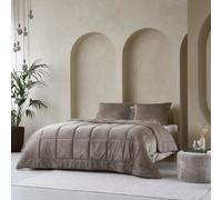 Zelesta Velvetbed Couette sans Housse - Couette en Velours Lavable - Linge de Lit Hiver et Été Chaude - Hypoallergénique (Taupe, 200x200 Cm)