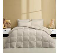 Zelesta Wonderbed Coton Toutes Saisons - Couette 2-en-1 sans Housse | Lavable & Séchable | Hypoallergénique & Thermorégulatrice | 300 g/m² (Desert Sand, 240x200 Cm)