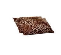 Zelesta Wonderbed taies d'oreiller - Set de 2 taies d'oreiller - Housses d'oreiller avec Motif - Résistant et hypoallergénique (Jaguar Skin, 80x80cm)