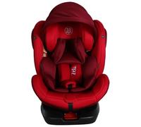 ZELI Siège-Auto 360° i-Size 40-150 cm Isofix & Top Tether Rouge avec canopy | Harnais 5 points, appui-tête réglable, pare-soleil amovible et 3 inclinaisons pour accompagner le confort de l'enfant.