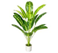 Zelihrdu Fausses Plantes Artificielles Interieur, Plante Artificielle Exterieur, Grande Faux Tropicales Arbre en Pot pour Maison Jardin Salon Chambre Bureau Décoration (80cm Oiseau de Paradis Jaune)
