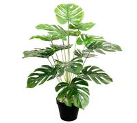 Zelihrdu Palmier Artificiel en Pot Grande Fausse Plante Verte Décoration Plantes Artificielles Arbre pour Intérieur Extérieur Maison Chambre Salon Balcon Cour Jardin (Grand Palmier Monstera)