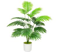 Zelihrdu Plantes Artificielles en Pot Grande Fausse Plante Faux Palmier Artificiel Moderne Décoration Intérieur Extérieur Maison Chambre Salon Balcon Cour Jardin Arbre (Palmiers Verts)
