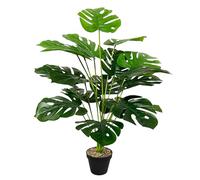 Zelihrdu Plantes Artificielles Intérieure Extérieure, Grande Tropicales Faux Arbre avec Pot Fausse Plante pour Maison Jardin Salon Chambre Bureau Balcon Cour Décoration (75cm Vert Monstera)