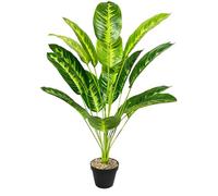 Zelihrdu Plantes Artificielles Intérieure Extérieure, Grande Tropicales Faux Arbre avec Pot Fausse Plante pour Maison Jardin Salon Chambre Bureau Balcon Cour Décoration (80cm Oiseau de Paradis Jaune)
