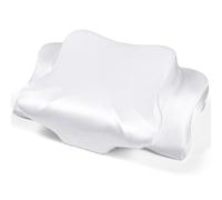 Zelimun Taie d'oreiller en Satin pour Oreiller de Soutien du Cou, 63 x 38 x 14 cm taie d'oreiller pour Oreiller Cervical, Lisse et Douce, avec Fermeture éclair (Blanc)