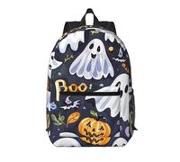 Zelinge Highland Cow on Green Hill Sac à dos de voyage pour ordinateur Sac à dos de travail Sac à dos d'affaires Sac à dos Sac à dos, Citrouille Halloween Boo, One Size, Sacs à dos de voyage