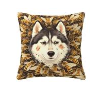 Zelinge Housse de coussin décorative drôle de chien malchanceux 66 x 66 cm