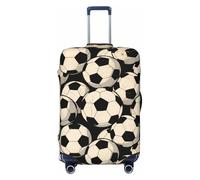 Zelinge Housse de protection élastique anti-rayures pour valise de voyage, Ballons de football Grunge, for 25-28 Inch Luggages L