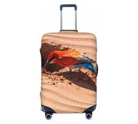 Zelinge Housse de protection élastique anti-rayures pour valise, Photo Vibrant Oiseau du Désert Beige Sable, for 18-21 Inch Luggages S