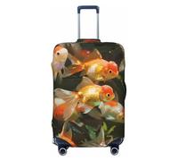 Zelinge Housse de protection élastique pour valise, anti-rayures, Poisson rouge doré, for 18-21 Inch Luggages S