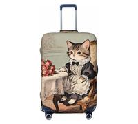 Zelinge Housse de protection élastique pour valise de voyage, anti-rayures, Art vintage chaton mignon, for 29-32 Inch Luggages XL