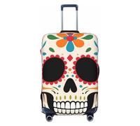 Zelinge Housse de protection élastique pour valise de voyage anti-rayures, Crâne coloré, for 18-21 Inch Luggages S