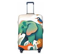 Zelinge Housse de protection élastique pour valise, lavable, anti-rayures, Scène animalière de la jungle, for 18-21 Inch Luggages S