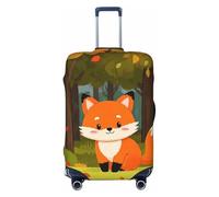 Zelinge Housse de protection élastique pour valise, protection contre les rayures, Mignon Fox Cartton Automne, for 29-32 Inch Luggages XL