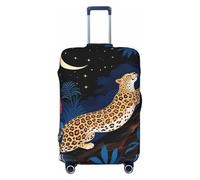 Zelinge Housse de protection élastique pour valise, résistante aux rayures, Léopard Bleu foncé, for 25-28 Inch Luggages L