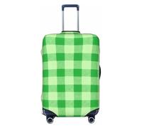 Zelinge Housse de protection lavable pour valise de voyage anti-rayures, Motif écossais classique vert, for 25-28 Inch Luggages L