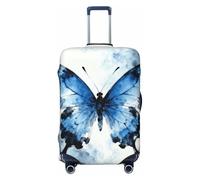 Zelinge Housse de protection lavable pour valise de voyage résistante aux rayures, Encre Papillon Bleu, for 22-24 Inch Luggages M