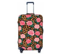 Zelinge Housse de protection lavable pour valise de voyage résistante aux rayures, Léopard marron floral, for 29-32 Inch Luggages XL